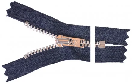 YKK Lynlås Aluminium 12cm 4mm Marine